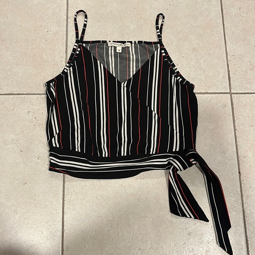 Express Top Size: XS Black, Red & White Top